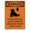 Signmission OSHA WARNING Sign, Outrigger Will Cause W/ Symbol, 24in X 18in Aluminum, 18" W, 24" L, Portrait OS-WS-A-1824-V-13390 - alternate 1